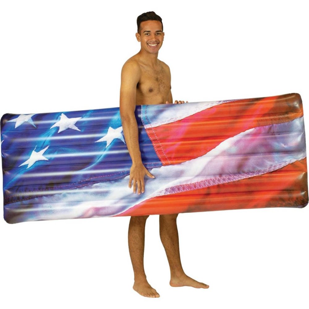 Inflatable Pool Raft - Stars & Stripes Deluxe - Picture 7 of 7